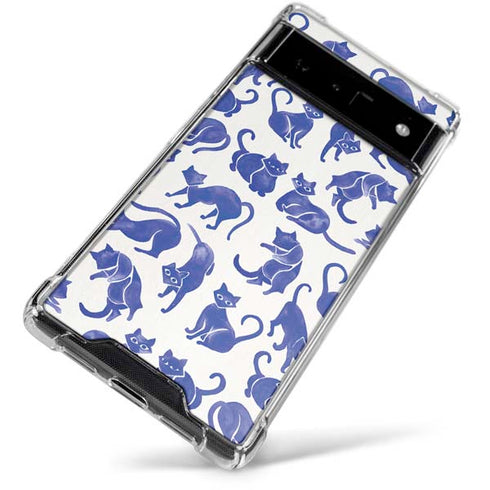 Cat Coq Blue Cats Google Pixel 6 Clear Case